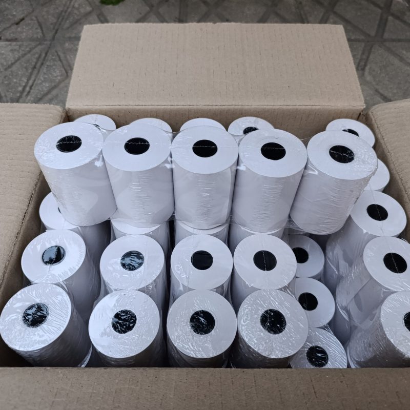 رول حرارتی جیانگ ۵۵ گرمی عرض ۸۰ میلی‌متر و طول ۴۴ یارد (۴۰ متر) (کارتن 60 عددی)